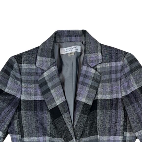 Tahari Gray/Purple Blazer | Size 2 - Picture 3 of 6